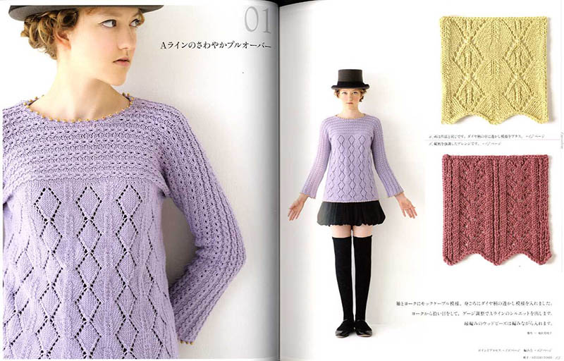 Beautiful pattern Needle Knit Mitsuharu Hirose 